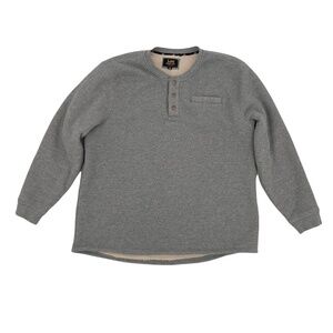 Lee Gray Sherpa Lined Long Sleeve Button Up Sweatshirt Size XXL Men’s
